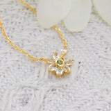 Collier Péridot et Topaze – Vœux Éternel, Argent Plaqué Or - Biloria