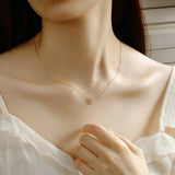 Collier Péridot et Topaze – Vœux Éternel, Argent Plaqué Or - Biloria