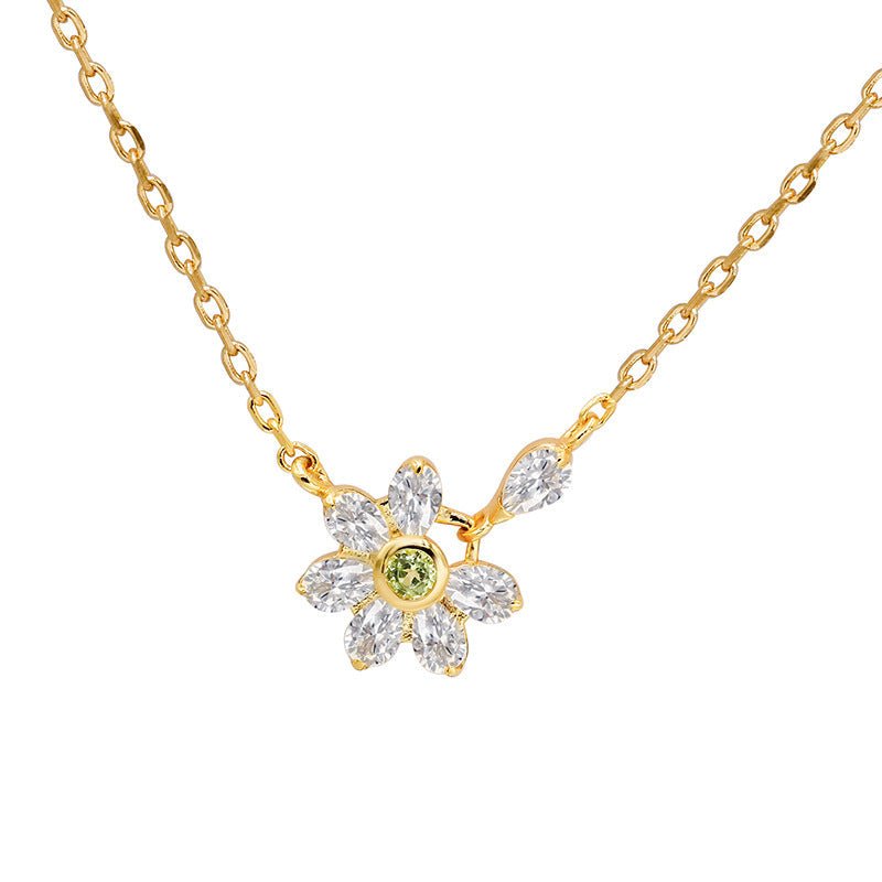 Collier Péridot et Topaze – Vœux Éternel, Argent Plaqué Or - Biloria