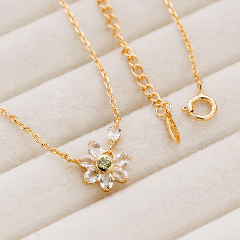 Collier Péridot et Topaze – Vœux Éternel, Argent Plaqué Or - Biloria