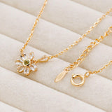 Collier Péridot et Topaze – Vœux Éternel, Argent Plaqué Or - Biloria