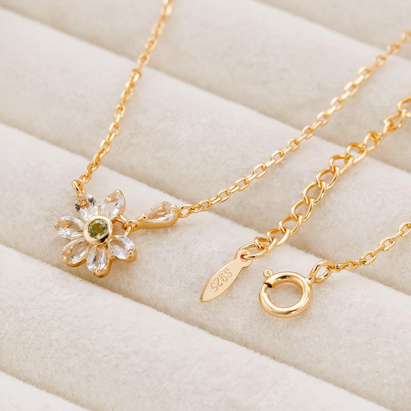Collier Péridot et Topaze – Vœux Éternel, Argent Plaqué Or - Biloria