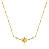 Collier Péridot Pierre de Joie Argent Plaqué Or - Biloria