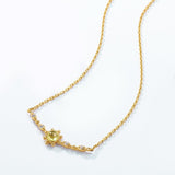 Collier Péridot Pierre de Joie Argent Plaqué Or - Biloria