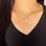 Collier Péridot Pierre de Joie Argent Plaqué Or - Biloria