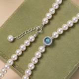 Collier Perle Aigue Marine Argent 925 – Bijou Harmonie Océanique - Biloria