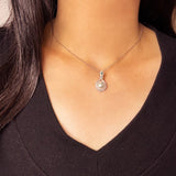 Collier Perle Blanche et Zircon en Argent 925 - Cadeau Féminin - Biloria