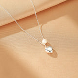 Collier Perle Cœur Argent 925 – Bijou Élégance Tendance - Biloria