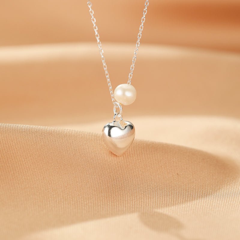 Collier Perle Cœur Argent 925 – Bijou Élégance Tendance - Biloria