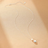 Collier Perle Cœur Argent 925 – Bijou Élégance Tendance - Biloria