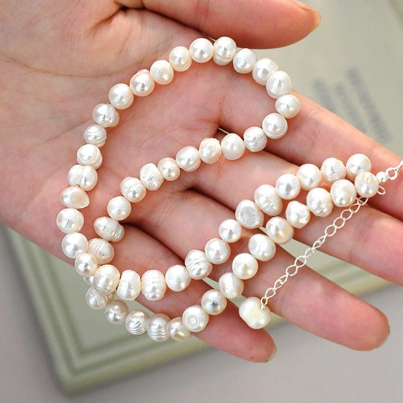 Collier Perle d'Eau Douce Aurore Argent 925 - Biloria