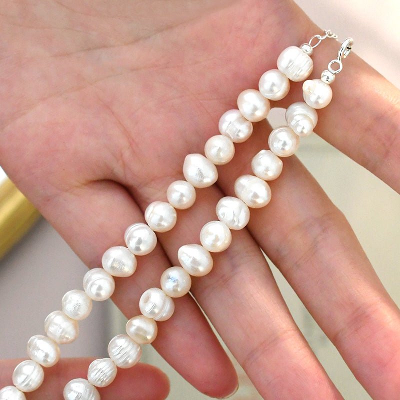 Collier Perle d'Eau Douce Aurore Argent 925 - Biloria