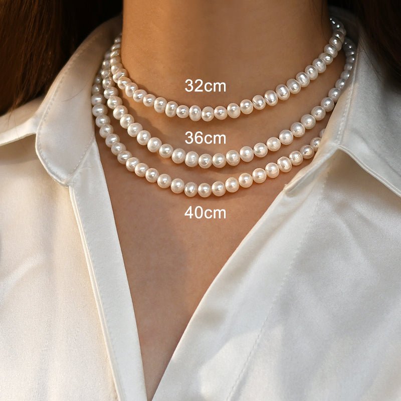Collier Perle d'Eau Douce Aurore Argent 925 - Biloria