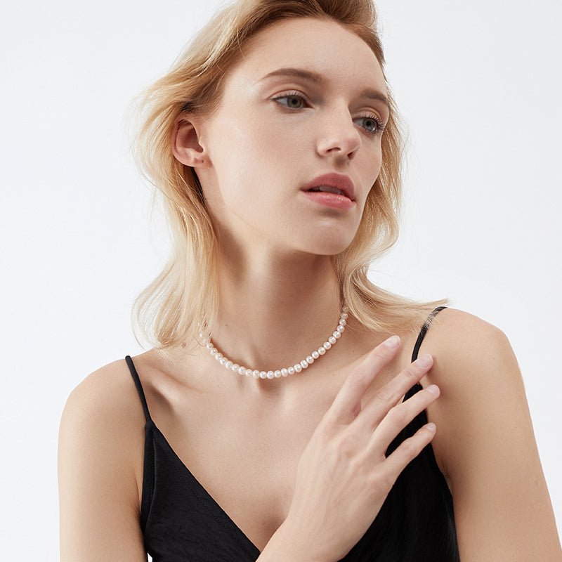 Collier Perle d'Eau Douce Aurore Argent 925 - Biloria