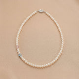 Collier Perle et Quartz Rose Argent – Duo Maman Enfant - Biloria