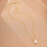 Collier Perle et Zircon – Bijou de Douceur pour un Nouveau Départ - Biloria