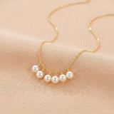 Collier Perle Naturelle Argent Plaqué Or 14K Maman Enfant - Biloria