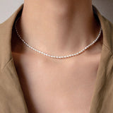 Collier Perle Naturelle Argent Plaqué Or 5 mm - Biloria