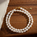 Collier Perle Naturelle Argent Plaqué Or 5 mm - Biloria