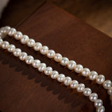 Collier Perle Naturelle Argent Plaqué Or – Pureté et Sagesse - Biloria