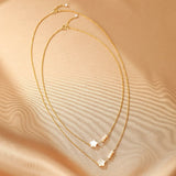 Collier Perle Tendresse Infinie Argent Plaqué Or - Biloria