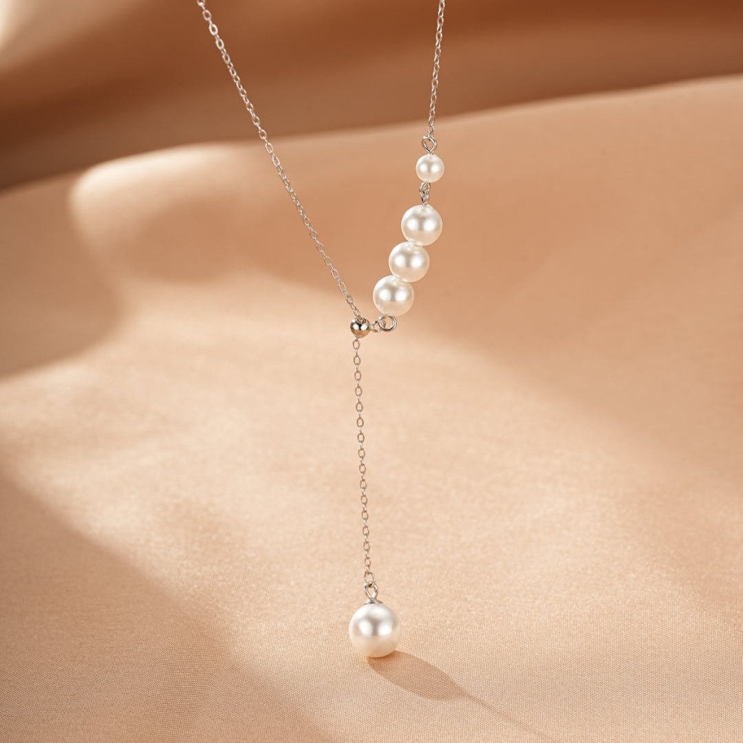 Collier Perles Cascade Argent 925 Féminin Élégance - Biloria