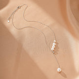Collier Perles Cascade Argent 925 Féminin Élégance - Biloria