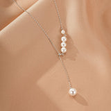 Collier Perles Cascade Argent 925 Féminin Élégance - Biloria