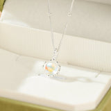 Collier Pierre de Lune 7mm Argent S925 – Bijou Féminin - Biloria