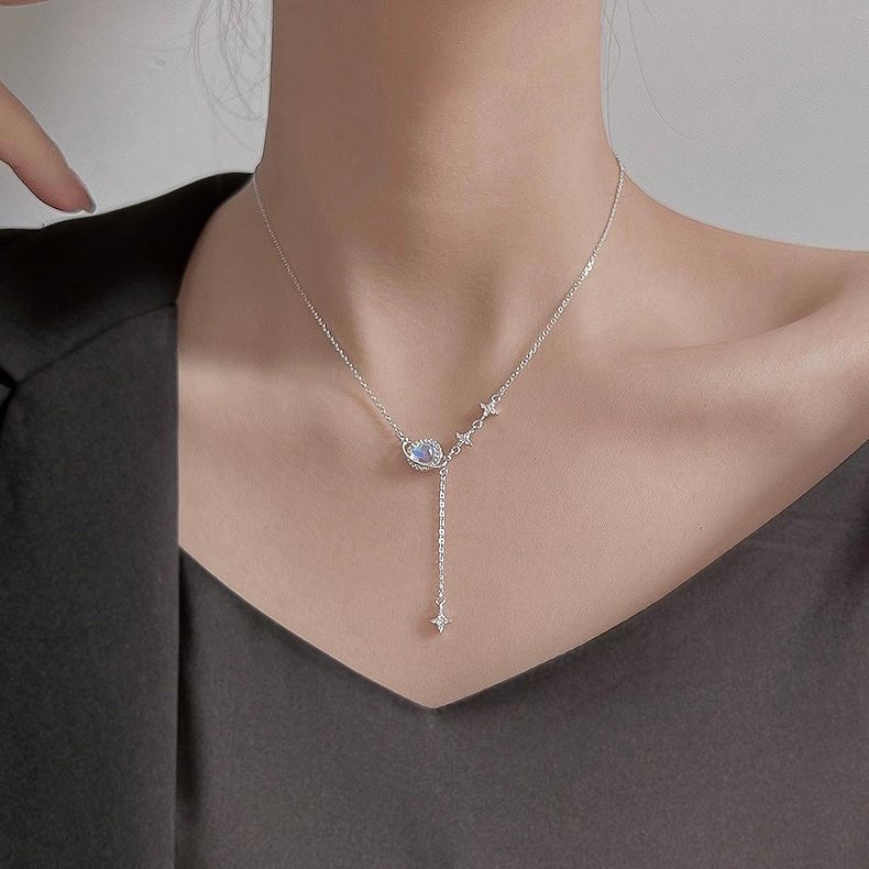 Collier Pierre de Lune Argent 925 – Bijou Artisanal Fait Main - Biloria
