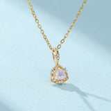 Collier Pierre de Lune Argent Plaqué Or – Bijou Féérique Artisanal - Biloria
