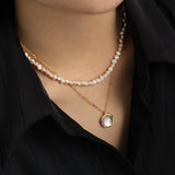 Collier Pierre de Lune – Argent Plaqué Or, Bijou Feng Shui - Biloria