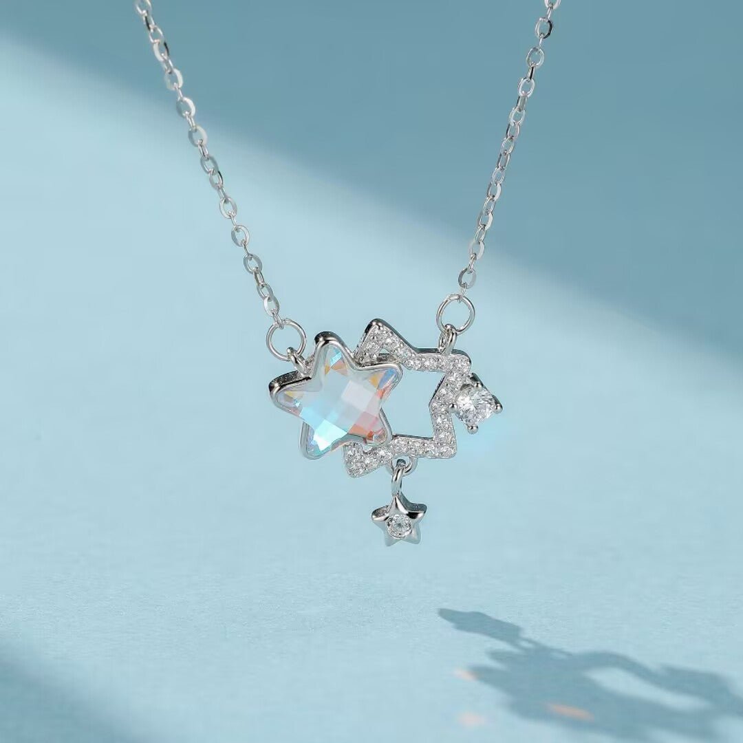 Collier Pierre de Lune Argent Plaqué Or – Bijou Séléné - Biloria