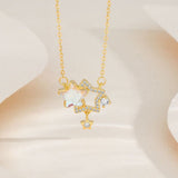 Collier Pierre de Lune Argent Plaqué Or – Bijou Séléné - Biloria