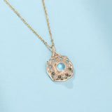 Collier Pierre de Lune Argent Plaqué Or Intuition - Biloria