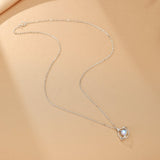Collier Pierre de Lune Argent S925 – Bijou Lune et Étoile - Biloria
