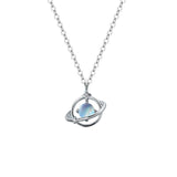 Collier Pierre de Lune Argent S925 – Bijou Lune et Étoile - Biloria