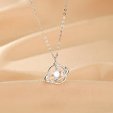 Collier Pierre de Lune Argent S925 – Bijou Lune et Étoile - Biloria