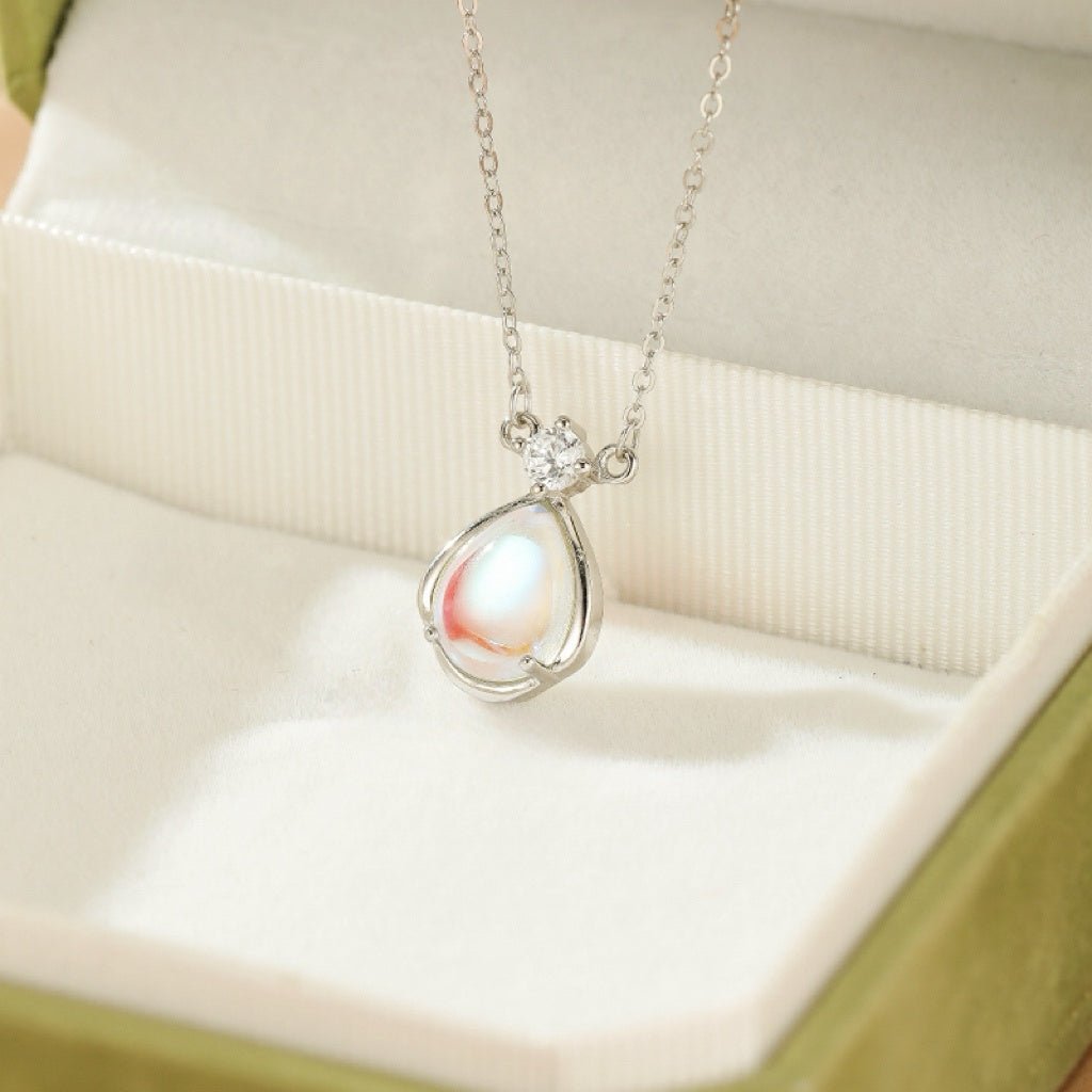 Collier Pierre de Lune Larme Céleste en Argent - Biloria