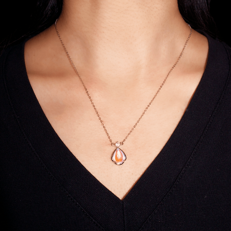 Collier Pierre de Lune Larme Céleste en Argent - Biloria