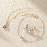 Collier Pierre de Lune Luna Argent Plaqué Or Cadeau Féminin - Biloria