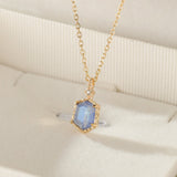 Collier Pierre de Lune Luna Argent Plaqué Or Cadeau Féminin - Biloria