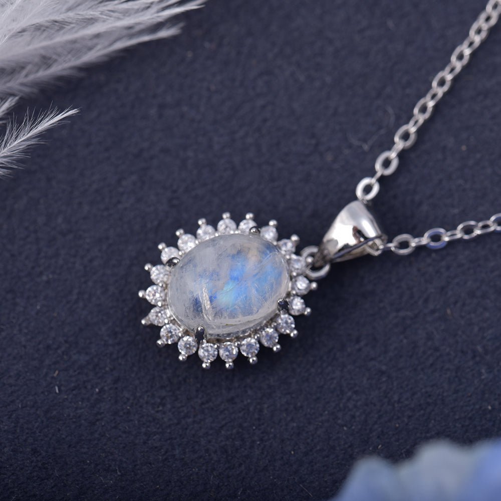 Collier Pierre de Lune Nuit Étoilée – Cadeau Intuition - Biloria