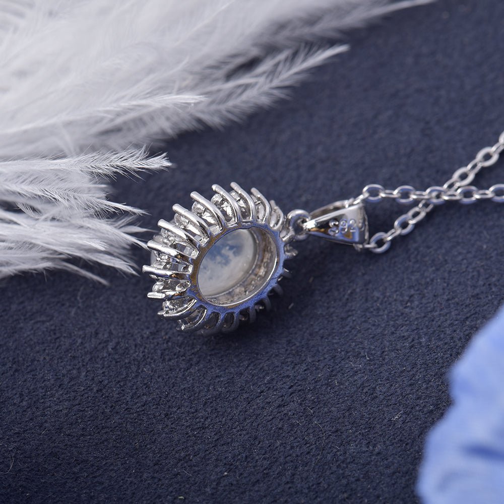 Collier Pierre de Lune Nuit Étoilée – Cadeau Intuition - Biloria