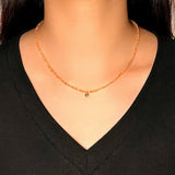 Collier Pierre de Soleil Argent Plaqué Or – Bijou Énergie Solaire - Biloria