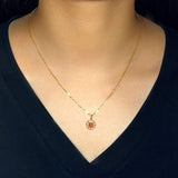Collier Pierre de Soleil Aurore, Argent Plaqué Or - Biloria