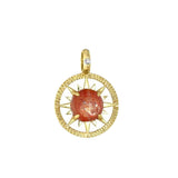 Collier Pierre de Soleil Aurore, Argent Plaqué Or - Biloria
