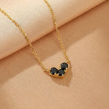 Collier Pierres de Naissance Arc-en-ciel Précieux Argent Plaqué Or - Biloria