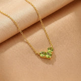 Collier Pierres de Naissance Arc-en-ciel Précieux Argent Plaqué Or - Biloria