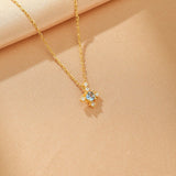 Collier Pierres de Naissance Azur Infini – Argent Plaqué Or - Biloria